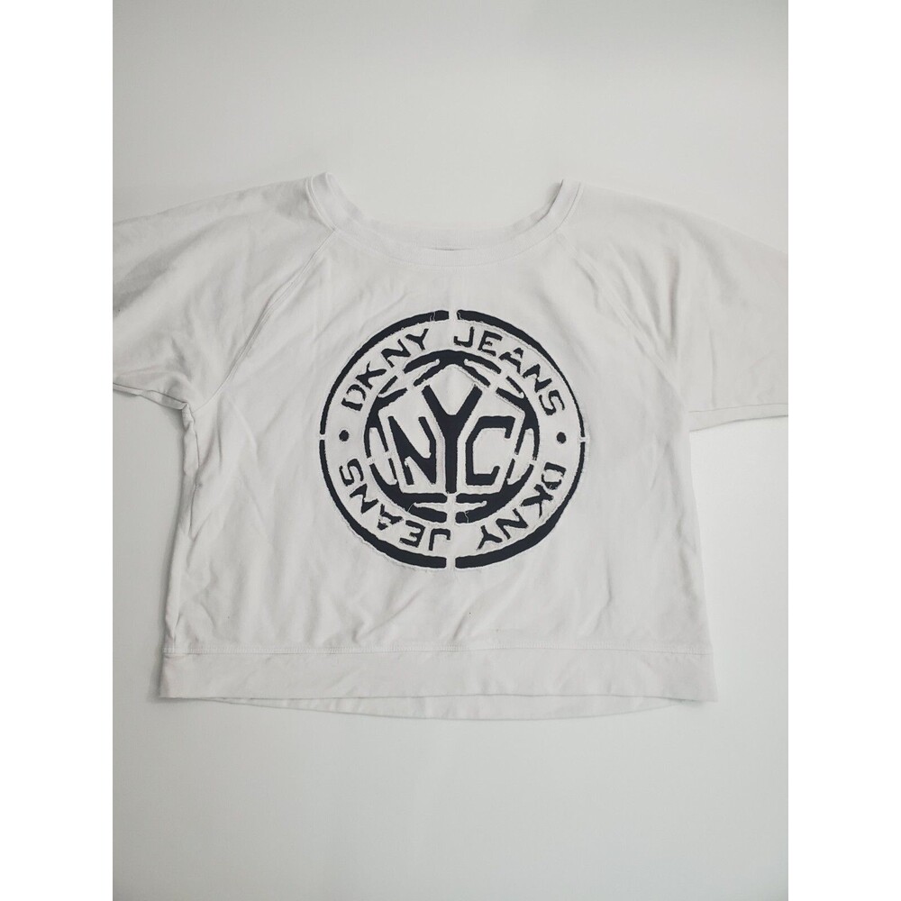 DKNY Women's Short Sleeve Crop Pullover‎ Sweater, Medium